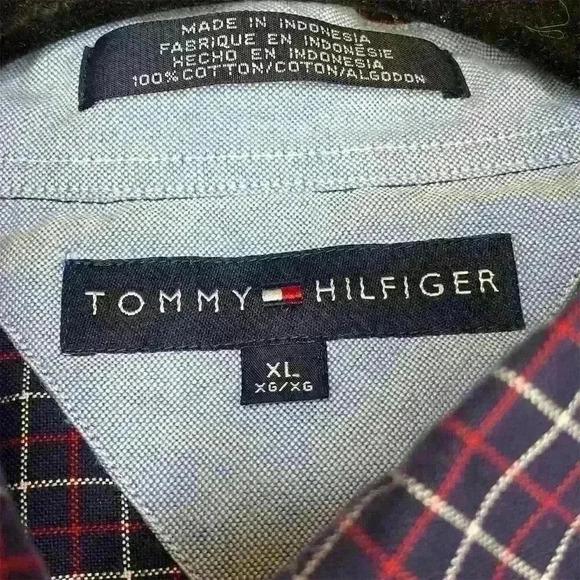 Tommy Hilfiger Men's XL Plaid Long Sleeve Button-Up Shirt Multicolor - Picture 4 of 4